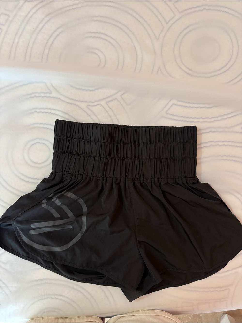 tummy control running shorts black size S